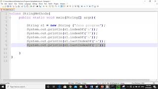 String indexOf and lastIndexOf Methods 078