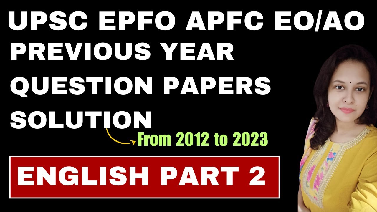 UPSC EPFO APFC EO&AO Previous Year Question Paper Solution - Part 2 English | Nishant eAcademy