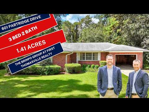 601 Partridge Drive, Thomasville, GA home video tour