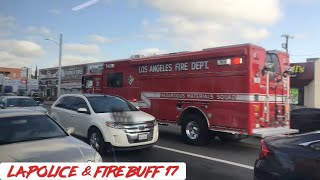Lafd light force 21 & Lafd squad 21 responding