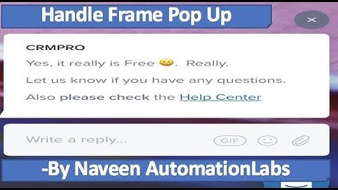 How to handle Chat BOT using Selenium