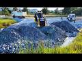 OHh Excellent! SHANTUI DOZER DH17c3 Skill Building Road Construction &amp; Push Soil into the Deep water