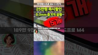 품절직전! 아이패드프로 M4 OLED 25만원 할인폭격 놓치면 후회해요 Apple 2024 iPad Pro 11인치 256GB WiFi+Cellular 실버 M4칩