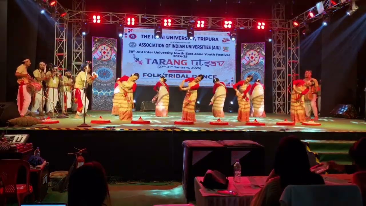 AIU  folk dance bihu#gauhati university 1st prize #gold