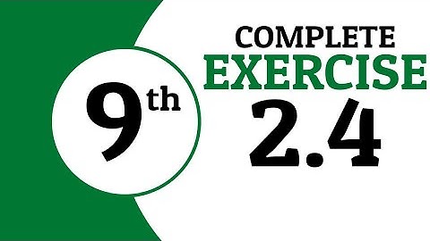 | Math Class 9 | Exercise 2.4 | The laws of exponents |