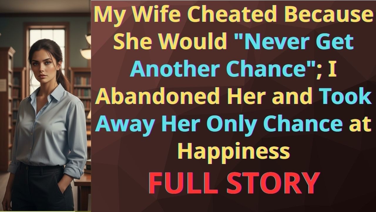 Жена изменила, потому что у неё «больше никогда не будет шанса».