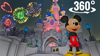 VR Fireworks 360° Disneyland 3D Castle NYE Happy New Year