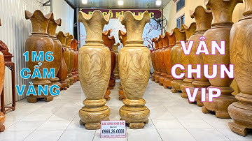 🔴 Giới thiệu Lục Bình gỗ Cẩm vàng 1m6 nguyên khối ! Xưởng tiện Lộc Bình Kinh Bắc
