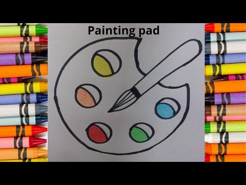 How to draw a Painting pad, Easy drawing