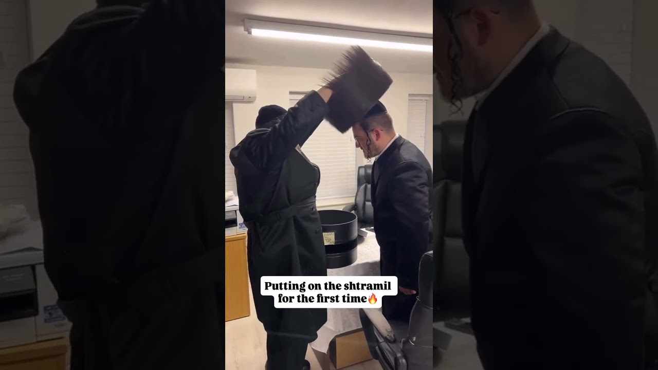 Putting on the shtramil for the first time❤️‍🔥🤠