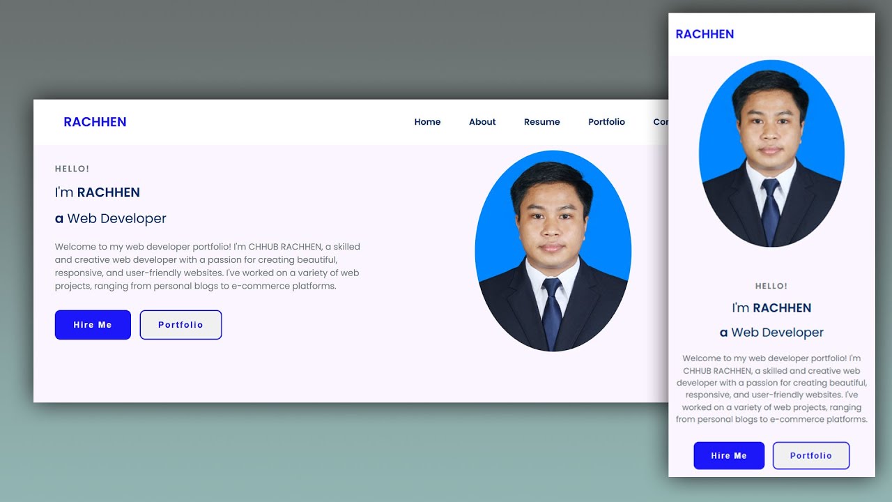 Responsive Portfolio Website with HTML and CSS | Step by Step Guide ...