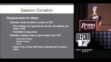 DEFCON 17: Session Donation