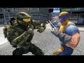 Halo Master Chief vs Wolverine - EPIC BATTLE - Grand theft Auto