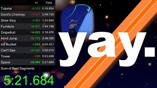 Getting Over It With Bennett Foddy - %Glitchless 5:21.684