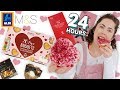 I Only Ate VALENTINES FOOD For 24 HOURS! Aldi Came THROUGH With The Meal Deal...