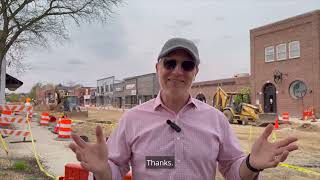 Todd delivers market update & shows back entrances to Main Street businesses during construction