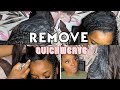 How To: REMOVE QUICK WEAVE | EXTREMELY FAST AND EASY | ERICKA J. LAID OFF