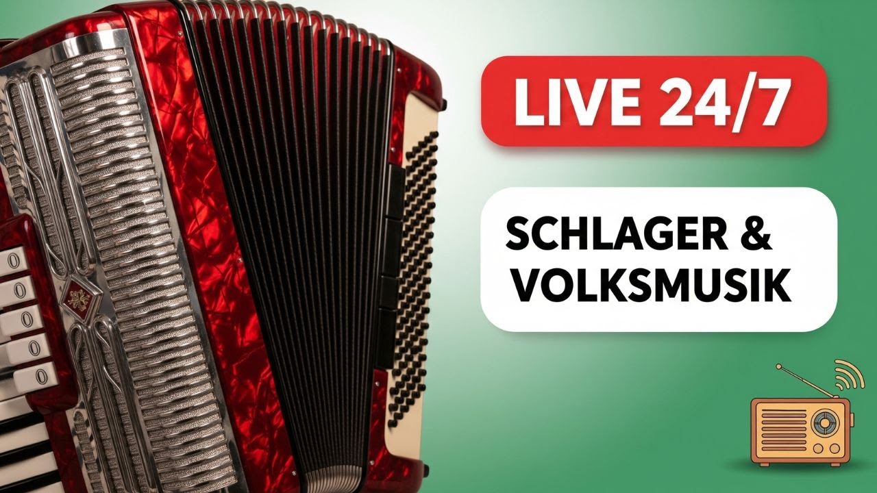 🎵 Schlager & Volksmusik – Live Radio 24/7 (mit Gesang) | German Folk & Schlager Nonstop