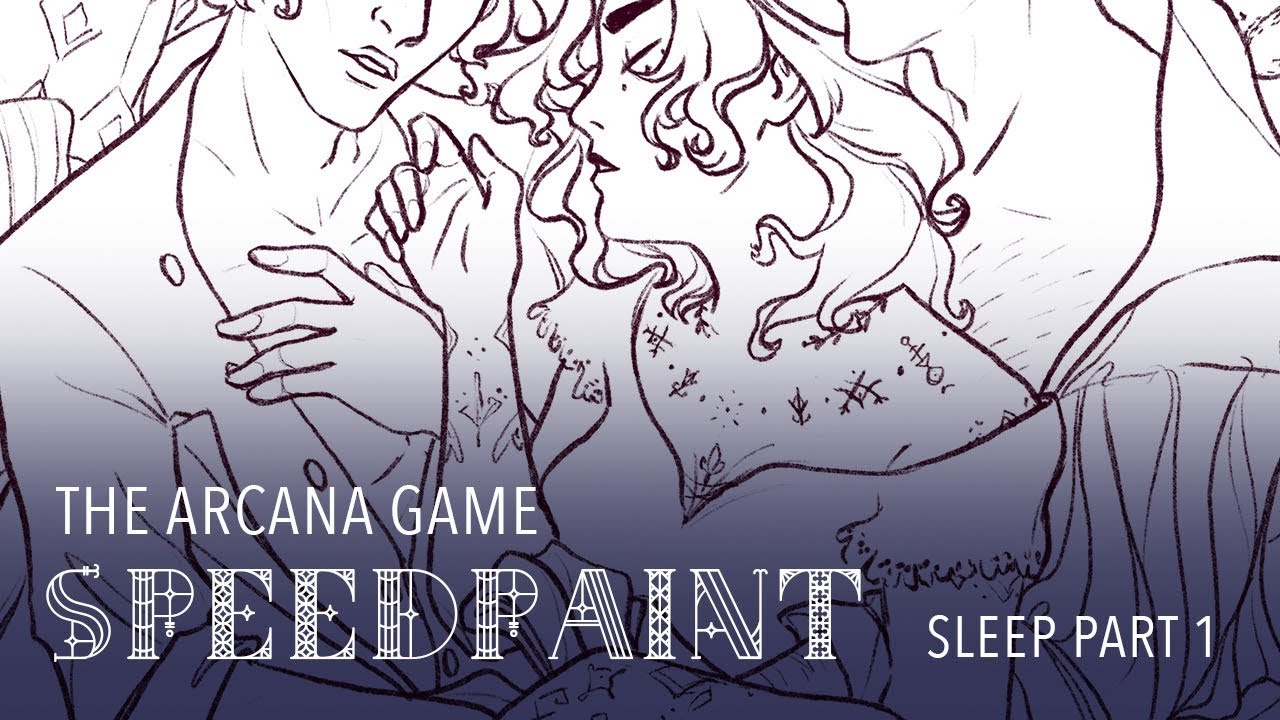 Sleep part 1 lineart | Julian, Asra & fan apprentice | The Arcana