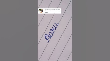 "Aaru" in cursive writing#shorts #calligraphy #viral #trend #trending #youtubeshorts #viralshorts