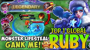 Ruby Execute!! Ruby Best Build Lifesteal | Ruby Top 1 Global Indonesia - Mobile Legends