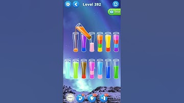 Water Sort Puzzle Game Level 392 #watersortpuzzle #watersortgame #mobilegame #colorpuzzle #games