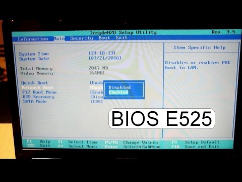 BIOS SETTINGS EMACHINES E525