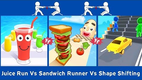 Juice Run Vs Sandwich Runner Vs Shape Shifting Gameplay | Part 3