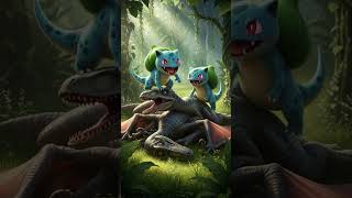 Velociraptors vs Bulbasaur | #shorts #versus #velociraptor
