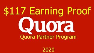 Quora Partner Program $117 Earning Proof