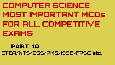 Top 30 Computer Fundamental MCQs | ETEA NTS CSS FPSC | Computer Operator | Junior Clerk MCQs PART 10