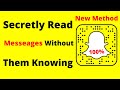 How to Open Snapchat Messages Without Them Knowing 2022 ( Secretly Read Messages on Snapchat )