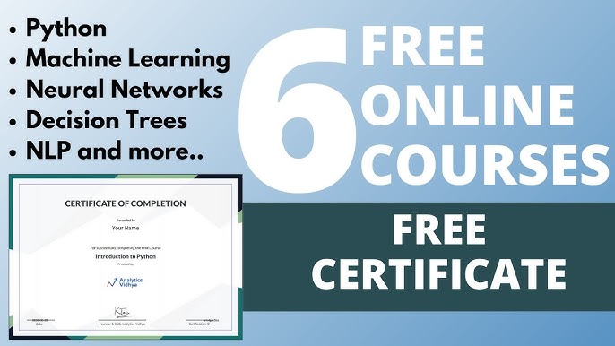 100+ Free Online Courses with Certificates.