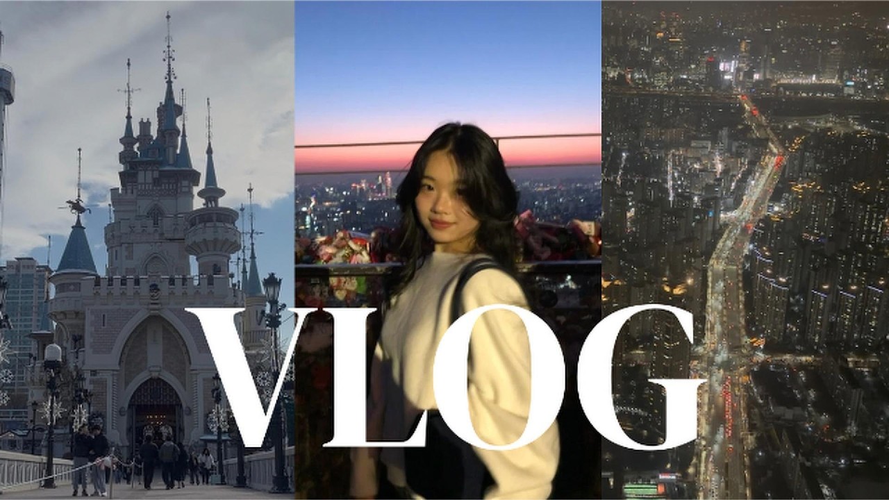 touring all 3 Seoul landmarks•namsan tower•lotte world•seoul tower/호주에서 한국으로 온 교환학생이 서울 3코스 뿌심