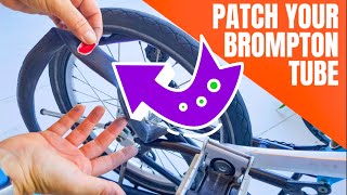 The Easiest Way to fix you BROMPTON Tube WITHOUT Taking the Tire Out!