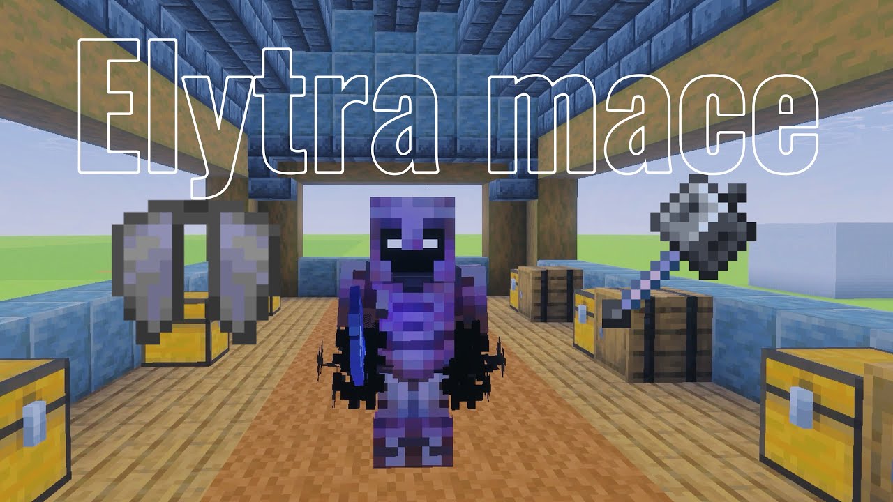 Minecraft bedrock elytra mace tutorial - YouTube