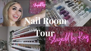 Nail Room Tour 2023 | at Home Nail Studio, Desk Tour, What's in My Nail Room