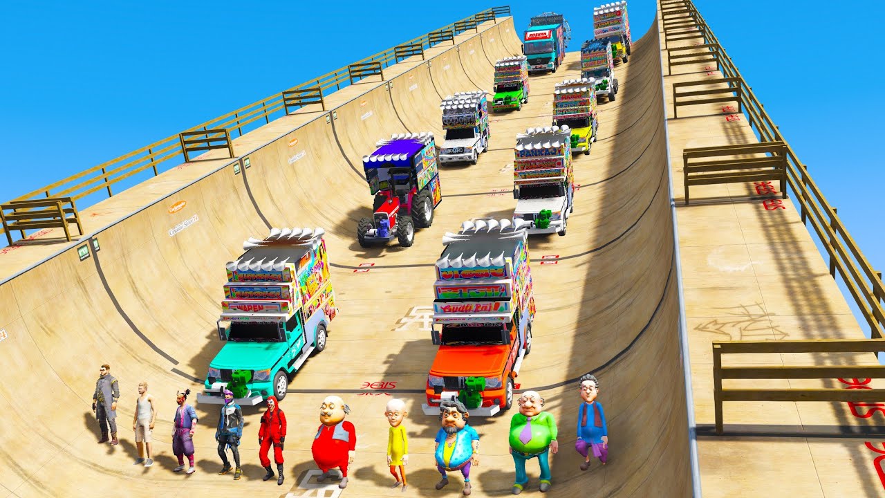 दुनिया का बहुत बड़ा और लंबा 😩 Super Mega Ramp Challenge 🤑😲 !! GTA-5 !! 11 top DJ indian With Story