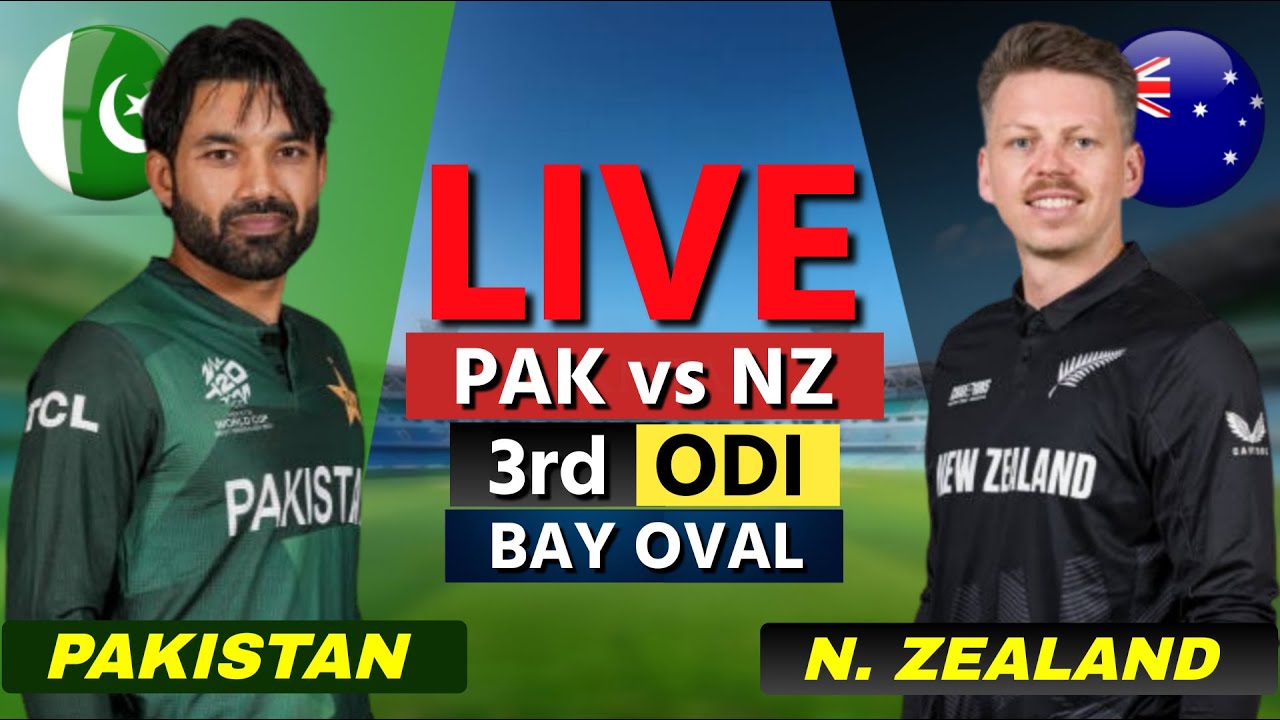 PAKISTAN vs NEW ZEALAND 3RD ODI MATCH LIVE COMMENTARY | PAK vs NZ MATCH ...