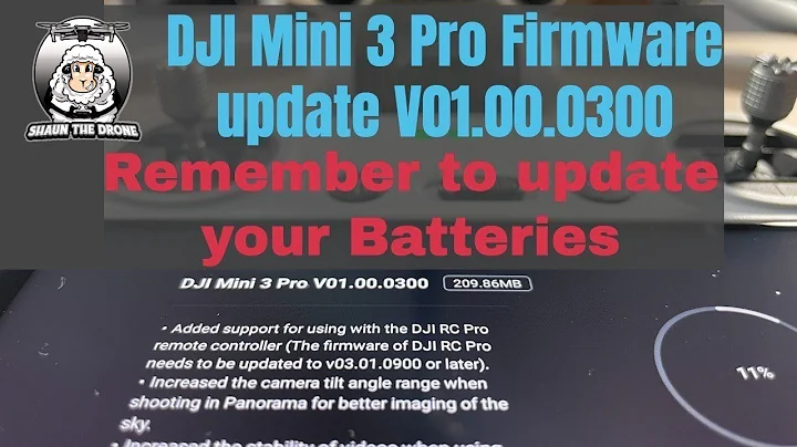 DJI Mini 3 Pro Firmware update + all your Batteries #shaunthedrone