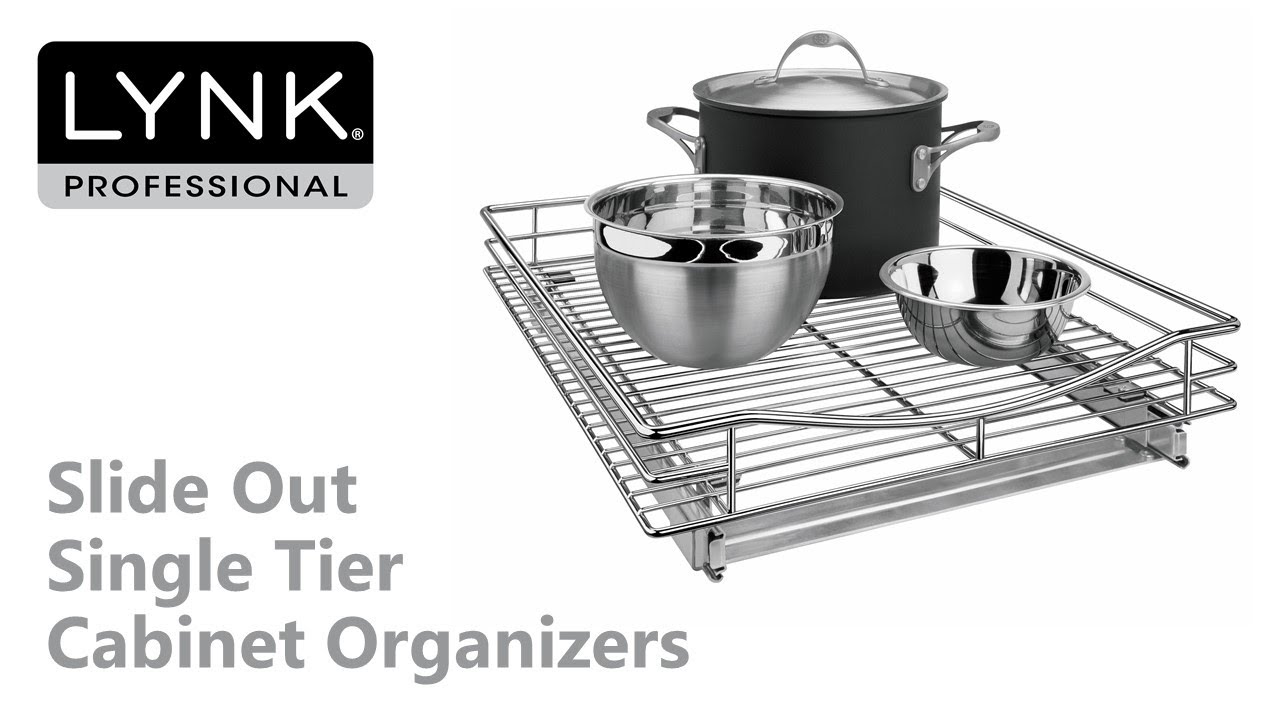 Lynk Professional Slide Out Cabinet Organizer - YouTube