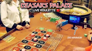 Live ROULETTE at CEASARS PALACE | $50 Minimum table | Big bets screenshot 5