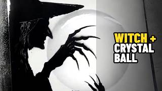How to Spray Paint a Witch & Crystal Ball (Stencil Peel Tip)
