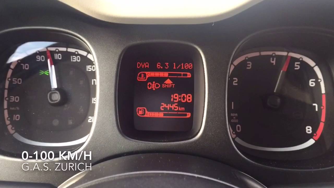 Fiat Panda 1 2 0 100 Km H Acceleration Youtube