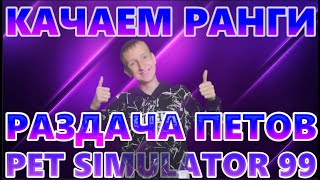 КАЧАЕМ РАНГИ В PET SIMULATOR 99