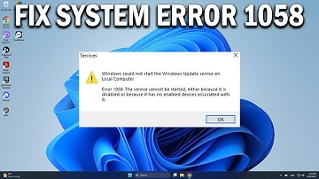 How To Fix System Error 1058 Has Occurred, the Service Cannot Be Started - Easy Fix