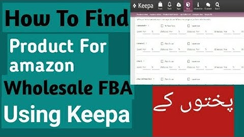 How to find product through keepa in pashto