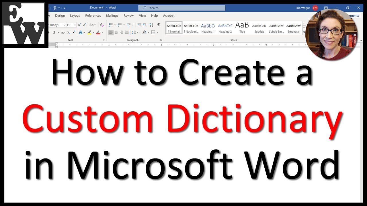 how to make a custom dictionary in word 2007