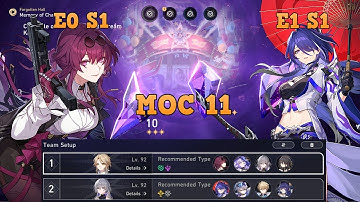 [2.1.2] MOC 11  E0S1 Kafka + E1S1 Acheron 0 Cycle Clear - Honkai Star Rail