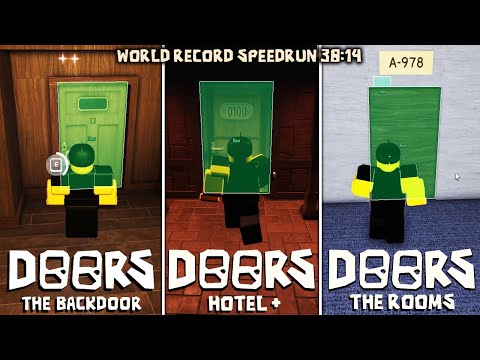 DOORS THE BACKDOOR + HOTEL + ROOMS WORLD RECORD SPEEDRUN *38:69* NO CHEATS